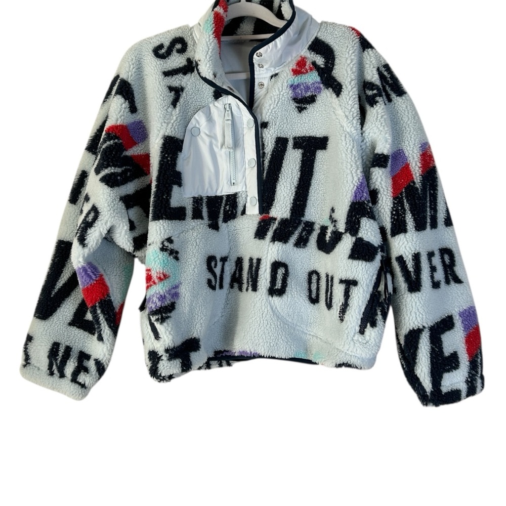 Free People Hit The Slopes Printed Pullover Women’s M Stand Out Never Still - Picture 3 of 6